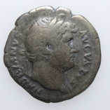 Hadrian, Silver Denarius, Annona, Rome, AD 126-127, Rarely Seen #3, Obverse
