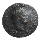 Nero, Bronze As, Rome, Nero as Apollo, Plugged, AD 62-68, Obverse