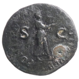 Nero, Bronze As, Rome, Nero as Apollo, Plugged, AD 62-68, Reverse