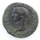 Claudius, Copper As, Rome, Libertas, AD 50-54, Obverse