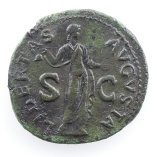 Claudius, Copper As, Rome, Libertas, AD 50-54, Reverse
