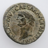Claudius, Bronze As, Rome, Minerva, AD 41-50, Obverse