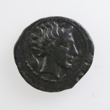 Sicily, Gela, AE Triantes, River God and Bull, 420-405BC, Obverse