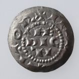Milan, Italy, Henry III-V, BI Denaro Scodellato, AD 1039-1125, Obverse